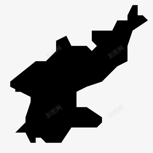 朝鲜亚洲国家图标svg_新图网 https://ixintu.com 世界地图 亚洲 国家 地图 朝鲜