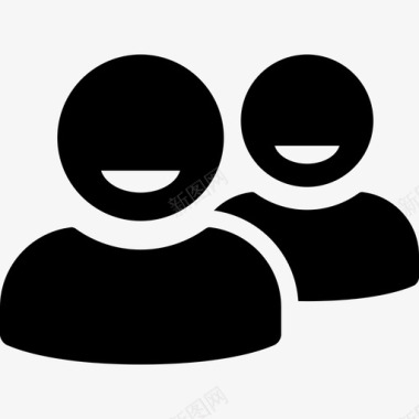 两个男性用户界面符号图标图标