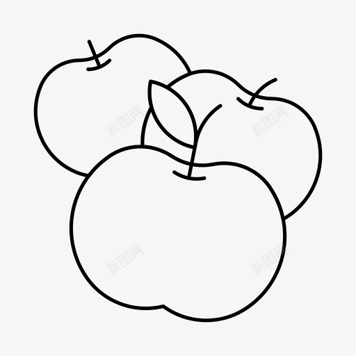 苹果食品新鲜图标svg_新图网 https://ixintu.com 新鲜 水果 苹果 食品 食品和饮料
