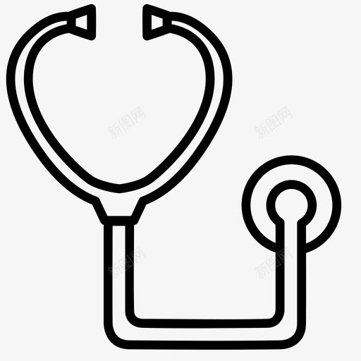 听诊器医生心脏图标svg_新图网 https://ixintu.com 医生 医生工具 听诊器 心脏 病人