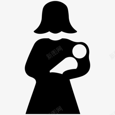 产后护理婴儿母亲图标图标