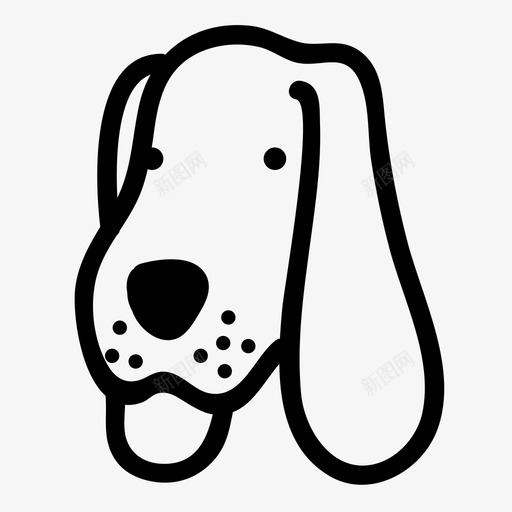 安静的小狗动物品种图标svg_新图网 https://ixintu.com 动物 品种 安静的小狗 狗