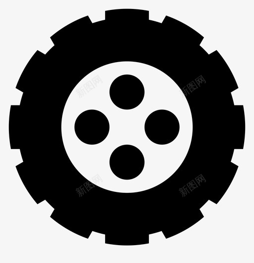 轮胎汽车车轮图标svg_新图网 https://ixintu.com 汽车 汽车标志 车轮 轮胎