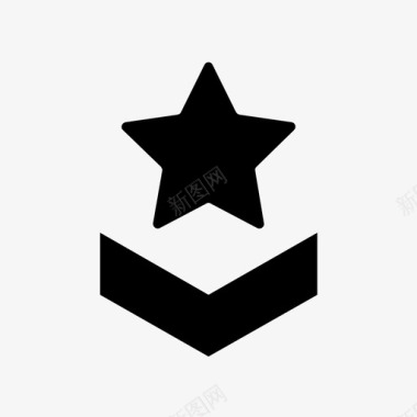 军衔徽章星形符号图标图标
