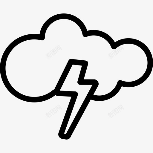 云与风暴大气闪电图标svg_新图网 https://ixintu.com 云与风暴 大气 天气预报 闪电 雨