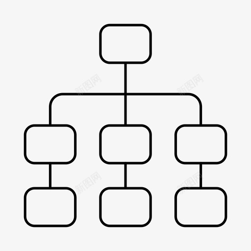 等级建筑网络图标svg_新图网 https://ixintu.com 建筑 等级 组织 结构 网络