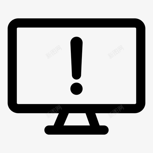 警告监视器显示计算机感叹号图标svg_新图网 https://ixintu.com 个人计算机 屏幕通知 感叹号 显示计算机 智能电视 监视器 警告监视器