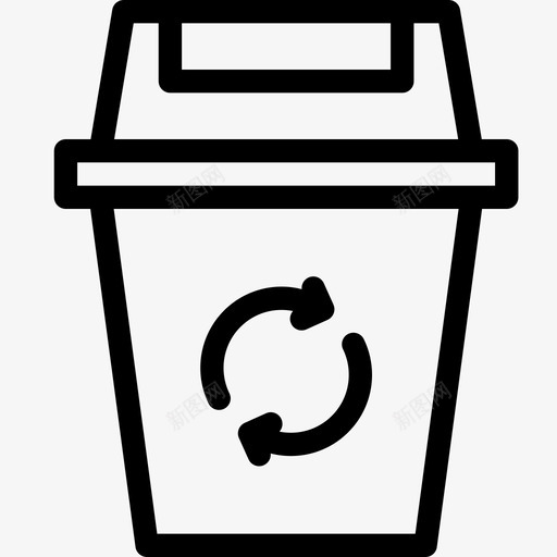 回收桶清洁专业图标svg_新图网 https://ixintu.com 专业 努力工作大纲 回收桶 垃圾桶 工作 服务 清洁