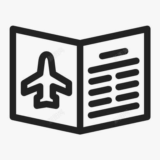 旅游预订广告飞机图标svg_新图网 https://ixintu.com 促销 小册子 广告 旅游预订 飞机