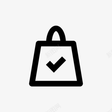 添加到购物袋结帐商业图标图标