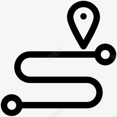 旅行距离定位针定位指针图标图标