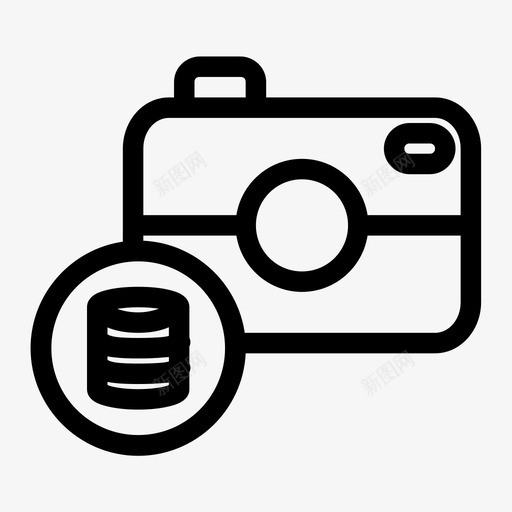 相机数据库镜头照片图标svg_新图网 https://ixintu.com 照片 相机数据库 镜头