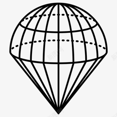 降落伞空投伞图标图标