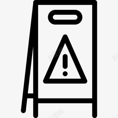 湿地板标志警告清洁图标图标