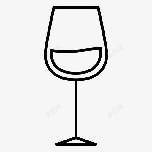 酒杯饮料红酒图标svg_新图网 https://ixintu.com 玫瑰 白酒 红酒 酒杯 食品和饮料 饮料