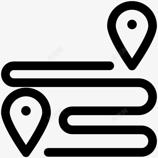 旅行距离定位针位置指针图标svg_新图网 https://ixintu.com 位置指针 地图定位器 定位针 旅行可爱的图标 旅行距离