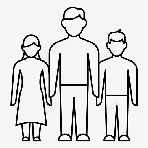 父亲和孩子家庭家图标svg_新图网 https://ixintu.com 人 家 家庭 父亲和孩子