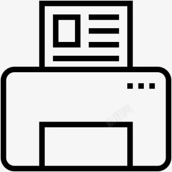 现代印刷机打印机震动印刷机图标高清图片