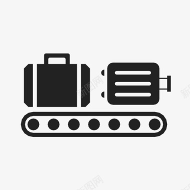 行李机场行李传送带图标图标