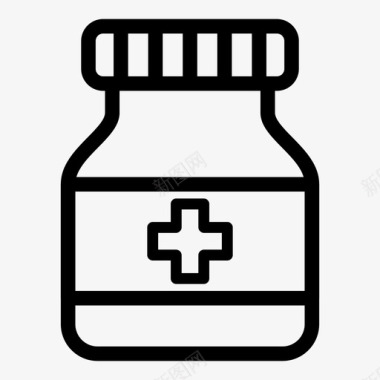药品瓶子保健图标图标