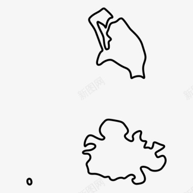 安提瓜和巴布达国家地图岛屿图标图标