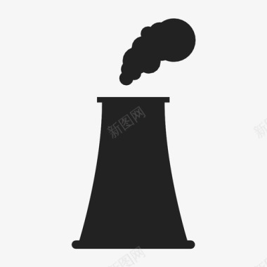 发电厂烟囱工业图标图标
