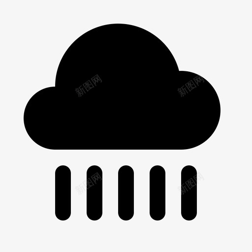 雨大气大气状况图标svg_新图网 https://ixintu.com 云 大气 大气状况 天气 雨 预报
