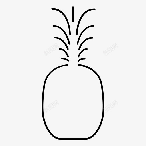 菠萝水果夏季图标svg_新图网 https://ixintu.com 夏季 水果 菠萝