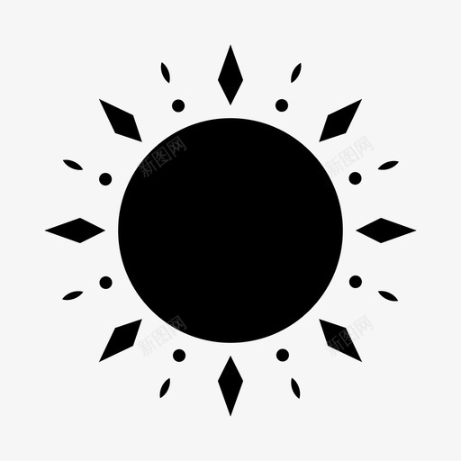 太阳光自然图标svg_新图网 https://ixintu.com 光 夏天 太阳 星星 自然
