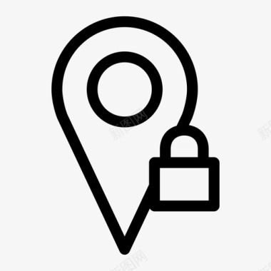 地图pin锁安全占位符图标图标