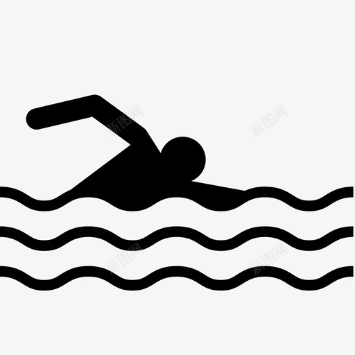 游泳运动员奥林匹克图标svg_新图网 https://ixintu.com 体育 奥林匹克 奥林匹克运动 游泳 游泳池 运动员