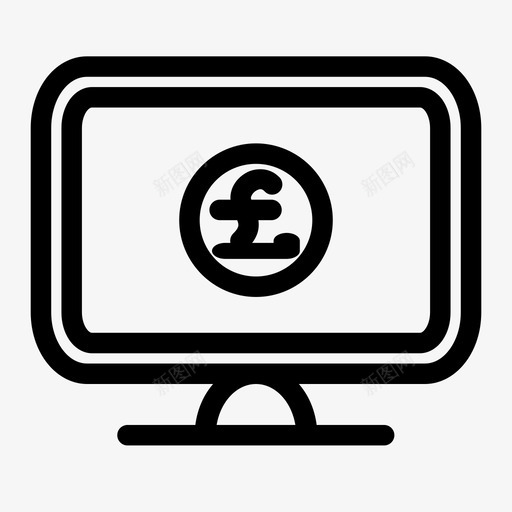 货币计算机银行英国图标svg_新图网 https://ixintu.com 英国 货币 货币计算机 银行