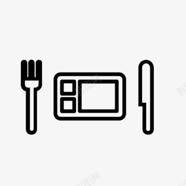 飞机食品自助餐厅叉子图标图标