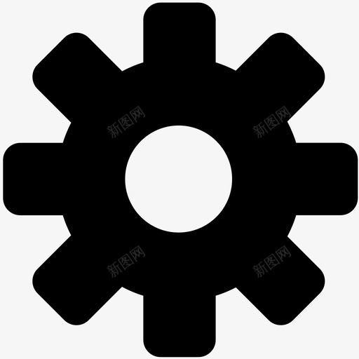 设置齿轮机器图标svg_新图网 https://ixintu.com 机器 简单的音乐播放器图标 设置 轮子 齿轮