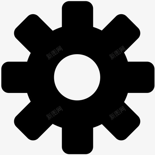设置齿轮机器图标svg_新图网 https://ixintu.com 机器 简单的音乐播放器图标 设置 轮子 齿轮