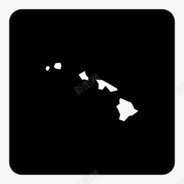 夏威夷美国地理位置图标图标
