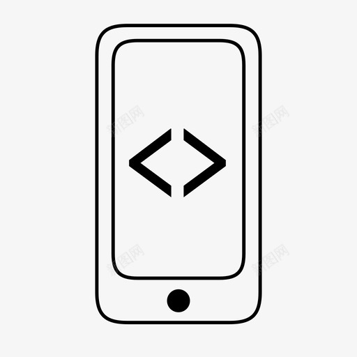 移动开发者手机代码图标svg_新图网 https://ixintu.com 代码 手机 移动开发者 移动状态 编程