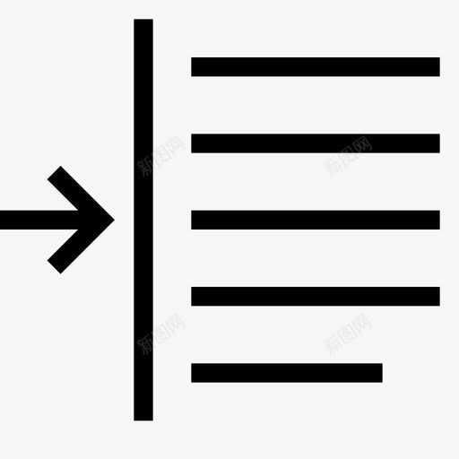 缩进内容增加图标svg_新图网 https://ixintu.com 内容 增加 文本 段落 点 缩进