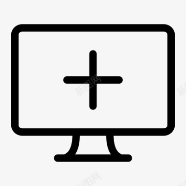 计算机监视器添加计算机屏幕显示器图标图标