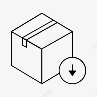 箱减少交付图标图标