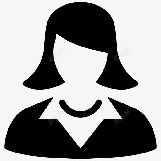 商业女性客户女性图标svg_新图网 https://ixintu.com 商业偶像 商业女性 女性 客户 用户
