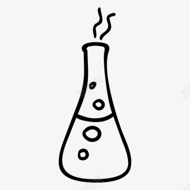 反应瓶化学锥形瓶图标图标