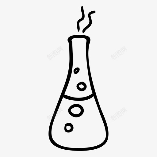 反应瓶化学锥形瓶图标svg_新图网 https://ixintu.com 化学 医学 反应瓶 实验室 科学 锥形瓶