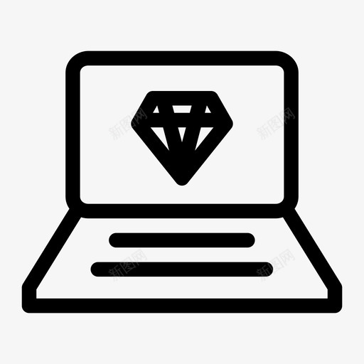 珍贵的笔记本钻石文件图标svg_新图网 https://ixintu.com 文件 珍贵的笔记本 珠宝 石头 钻石