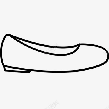 平底鞋时装鞋类图标图标