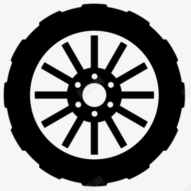 轮辐车轮图标图标