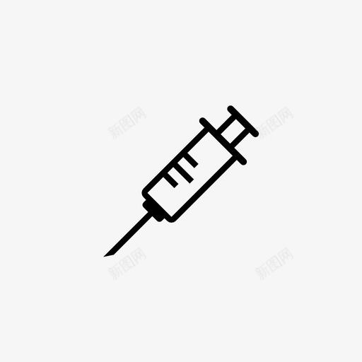 注射器药品针头图标svg_新图网 https://ixintu.com 医疗设备 卡通 注射器 疫苗 药品 针头