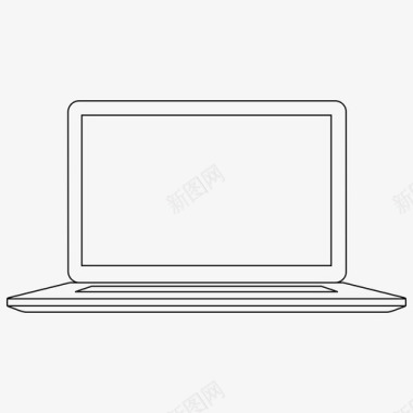 笔记本电脑空白屏幕电脑图标图标