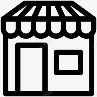 商店市场零售商店图标图标