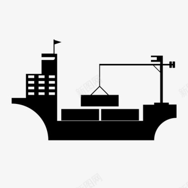 集装箱船船港口图标图标